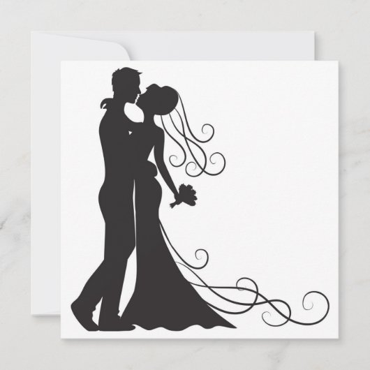 Bride en bruidegom postkaart feestdagenkaart (Voorkant)