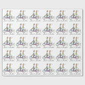 Bride- en bruinbruiloft cadeaupapier (Vlak)