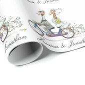 Bride- en bruinbruiloft cadeaupapier (Rol Hoek)