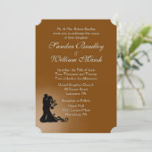 Bride en bruinchocolade kaart (Staand voorkant)