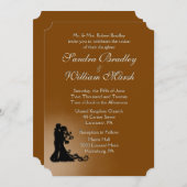 Bride en bruinchocolade kaart (Voorkant / Achterkant)