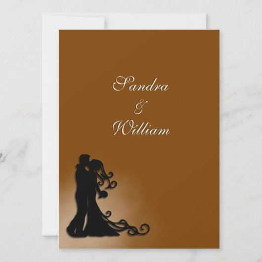 Bride en bruinchocolade kaart (Achterkant)