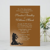 Bride en bruinchocolade kaart (Staand voorkant)