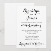 Bride en bruine bruine bruiloft kaart (Voorkant / Achterkant)