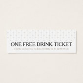 Bride- en bruinkoolbonenkaart voor gratis drink mini visitekaartjes (Achterkant)