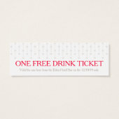 Bride- en bruinkoolbonenkaart voor gratis drink mini visitekaartjes (Achterkant)