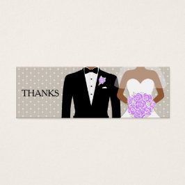 Bride- en bruinkoolbonenkaart voor gratis drink mini visitekaartjes