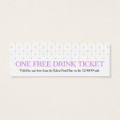 Bride- en bruinkoolbonenkaart voor gratis drink mini visitekaartjes (Achterkant)