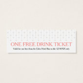 Bride- en bruinkoolbonenkaart voor gratis drink mini visitekaartjes (Achterkant)