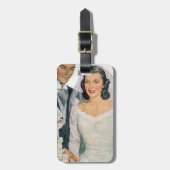 bride en bruom bagagelabel (Voorkant verticaal)