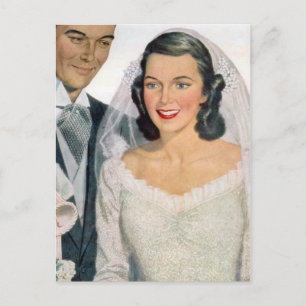 bride en bruom briefkaart