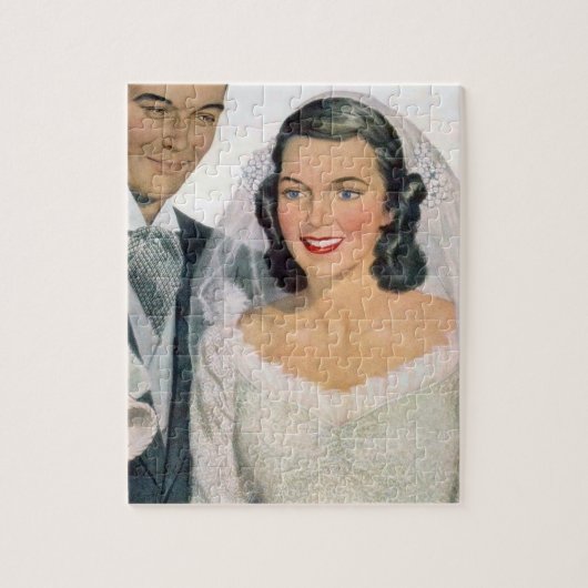 bride en bruom legpuzzel (Verticaal)