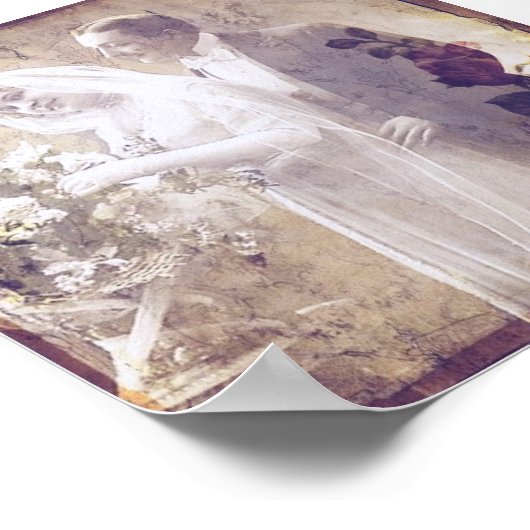 bride en bruom poster (Hoek)