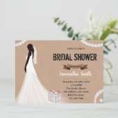 Bride en cadeau voor de douche kaart (Staand voorkant)