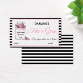 Bride en Familie Parisian Theme Shower Game Kaarte Visitekaartje (Bureau)