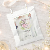 Bride en Flower Bouquet, editable bruiloft Bedankzakje (Geknipt)