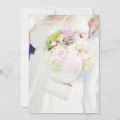 Bride en Flower Bouquet Wedding Kaart (Achterkant)