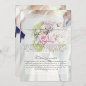 Bride en Flower Bouquet Wedding Kaart (Voorkant / Achterkant)