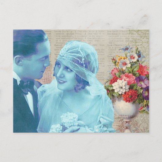 bride en gomFloral Briefkaart (Voorkant)