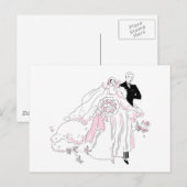 Bride en Groom 1920 Briefkaart (Voorkant / Achterkant)