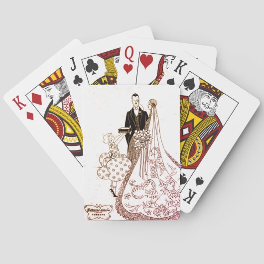 Bride en Groom 1920 Pokerkaarten (Achterkant)