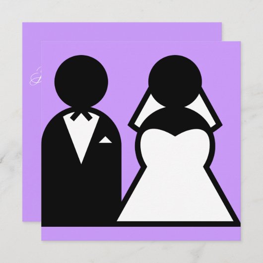 Bride en Groom Aankondiging (Voorkant / Achterkant)