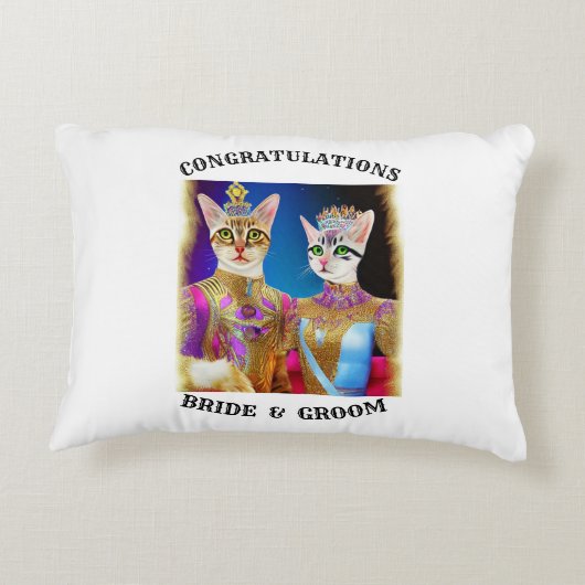 BRIDE EN GROOM ACCENT KUSSEN (Achterkant)