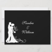 Bride en Groom Black en White Kaart (Achterkant)