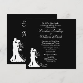 Bride en Groom Black en White Kaart