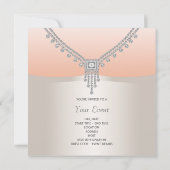 Bride en Groom Black Stropdas Party Kaart (Achterkant)