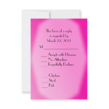 Bride en Groom Blue Wedding Fuchsia RSVP