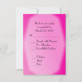 Bride en Groom Blue Wedding Fuchsia RSVP