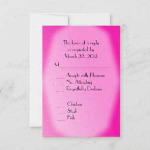 Bride en Groom Blue Wedding Fuchsia RSVP