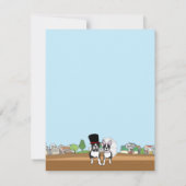Bride en Groom Boston Terrier Wedding Shower Kaart (Achterkant)