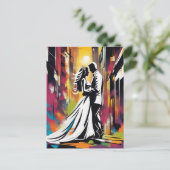 BRIDE EN GROOM BRIEFKAART (Staand voorkant)