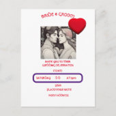 BRIDE EN GROOM BRIEFKAART (Voorkant)