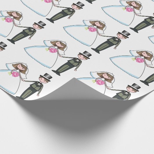 Bride en Groom Cadeaupapier (Hoek)