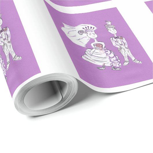 Bride en Groom Cadeaupapier (Rol Hoek)