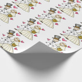 Bride en Groom Cadeaupapier (Hoek)