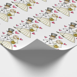 Bride en Groom Cadeaupapier
