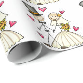 Bride en Groom Cadeaupapier (Rol Hoek)