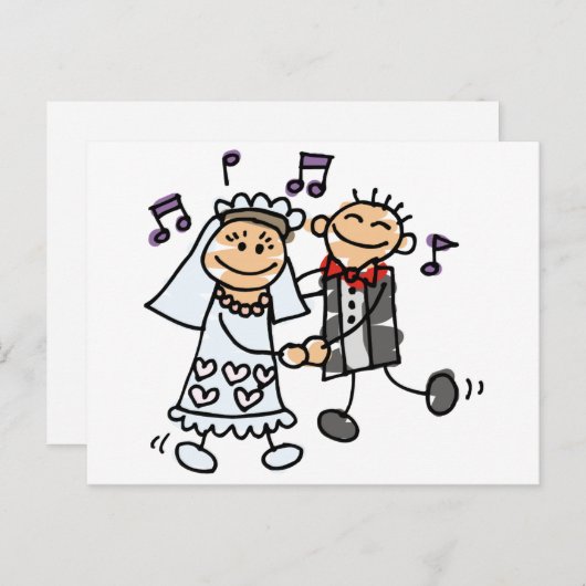 Bride en Groom Celebrate Briefkaart (Voorkant / Achterkant)