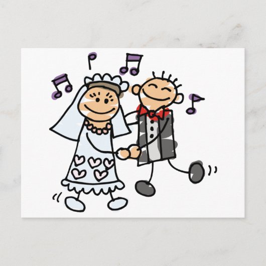 Bride en Groom Celebrate Briefkaart (Voorkant)