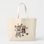 Bride en Groom Celebrate Grote Tote Bag (Voorkant)