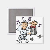 Bride en Groom Celebrate Magneet (Voorkant / Achterkant)