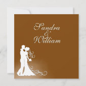 Bride en Groom Chocolate Wedding Kaart (Achterkant)