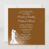 Bride en Groom Chocolate Wedding Kaart (Voorkant)