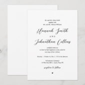 Bride en Groom Church Wedding, beide ouders Kaart (Voorkant / Achterkant)