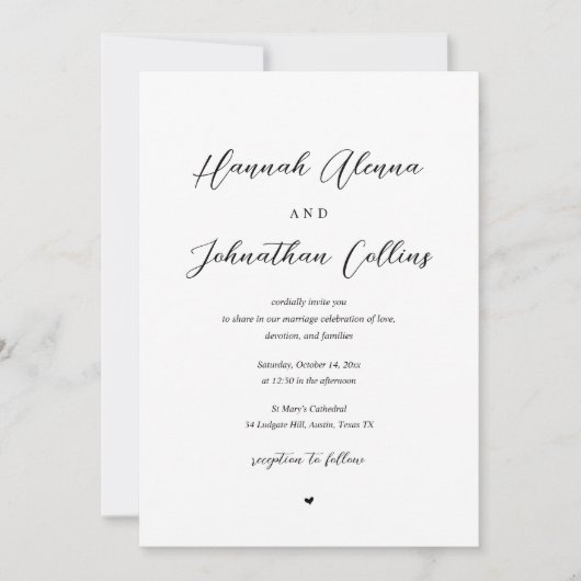 Bride en Groom Church Wedding, huwelijk Kaart (Voorkant)