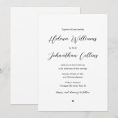 Bride en Groom Church Wedding, met ouders Uitnodig Kaart (Voorkant / Achterkant)